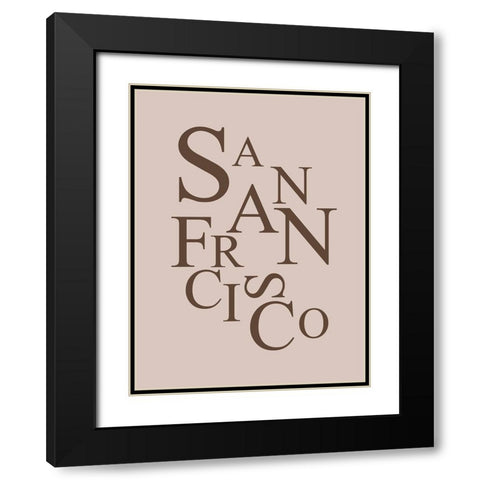 Neutral City Center Type II Black Modern Wood Framed Art Print with Double Matting by Green, Jacob