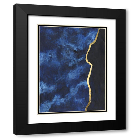 Gilt Indigo I Black Modern Wood Framed Art Print with Double Matting by Willett, Michael