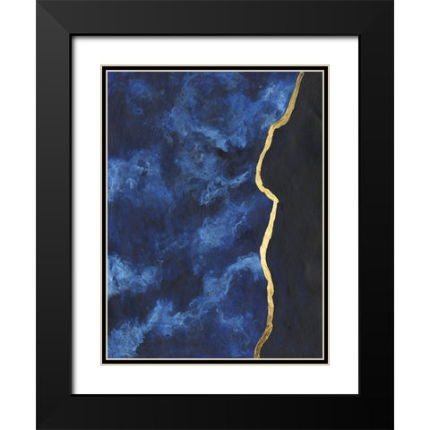 Gilt Indigo I Black Modern Wood Framed Art Print with Double Matting by Willett, Michael