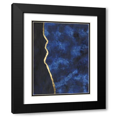 Gilt Indigo II Black Modern Wood Framed Art Print with Double Matting by Willett, Michael