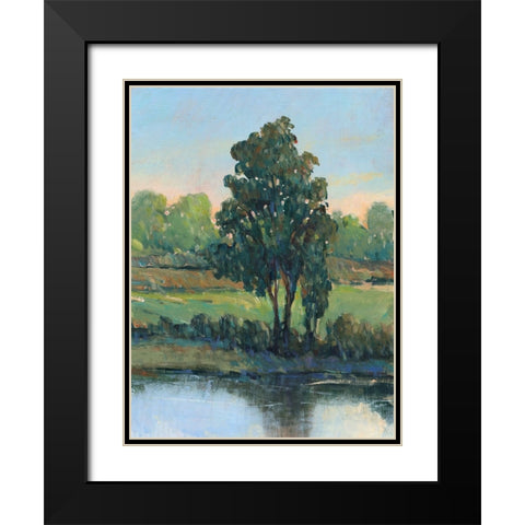 Tree by the Riverbank I Black Modern Wood Framed Art Print with Double Matting by OToole, Tim