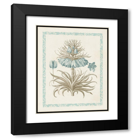 Willow Blue Besler II Black Modern Wood Framed Art Print with Double Matting by Vision Studio
