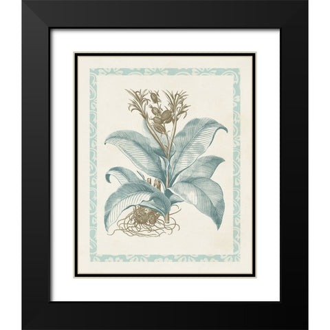 Willow Blue Besler III Black Modern Wood Framed Art Print with Double Matting by Vision Studio