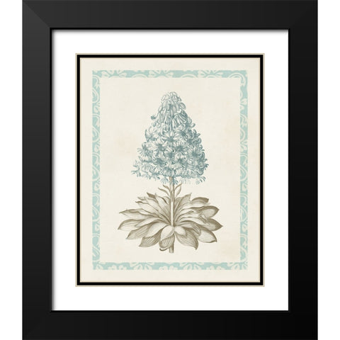 Willow Blue Besler VI Black Modern Wood Framed Art Print with Double Matting by Vision Studio