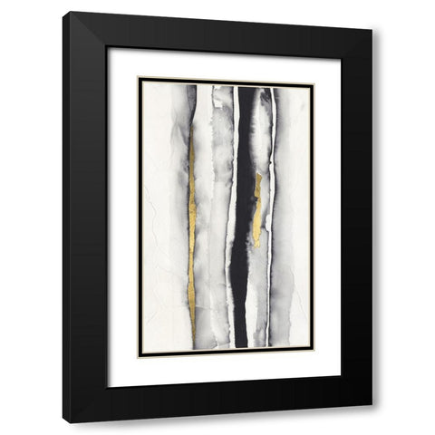 Inked Bands I Black Modern Wood Framed Art Print with Double Matting by Willett, Michael