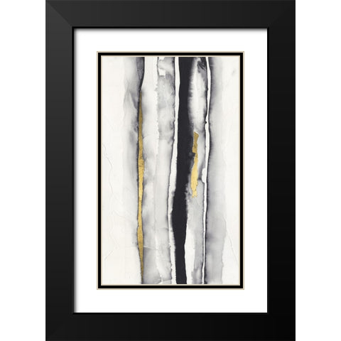 Inked Bands I Black Modern Wood Framed Art Print with Double Matting by Willett, Michael