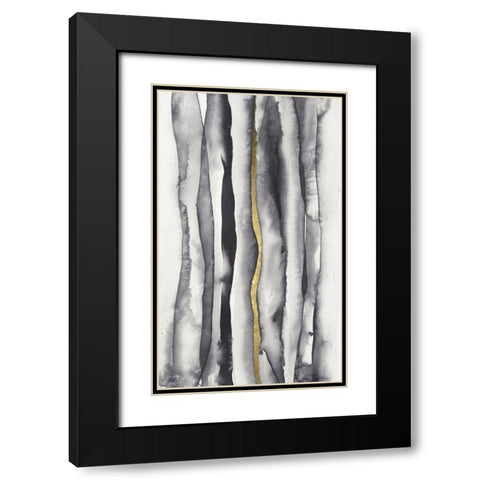 Inked Bands II Black Modern Wood Framed Art Print with Double Matting by Willett, Michael