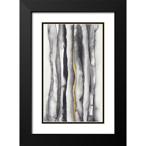 Inked Bands II Black Modern Wood Framed Art Print with Double Matting by Willett, Michael