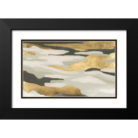 Golden Valley Sands I Black Modern Wood Framed Art Print with Double Matting by Vess, June Erica