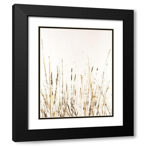 Golden Sea Oats II Black Modern Wood Framed Art Print with Double Matting by Lam, Vanna