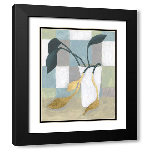 Plant Vased I Black Modern Wood Framed Art Print with Double Matting by Lam, Vanna