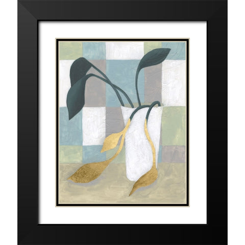 Plant Vased I Black Modern Wood Framed Art Print with Double Matting by Lam, Vanna