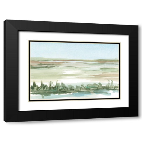 Peaceful Lowland II Black Modern Wood Framed Art Print with Double Matting by Harper, Ethan