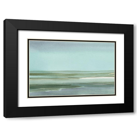 Aqua Reflections I Black Modern Wood Framed Art Print with Double Matting by Harper, Ethan