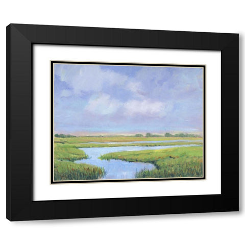 Summer Marsh II Black Modern Wood Framed Art Print with Double Matting by OToole, Tim