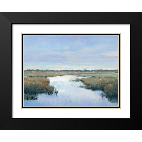 Coastal Plains II Black Modern Wood Framed Art Print with Double Matting by OToole, Tim