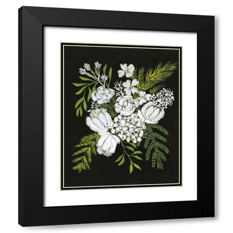 Alabaster Bouquet II Black Modern Wood Framed Art Print with Double Matting by Moore, Regina