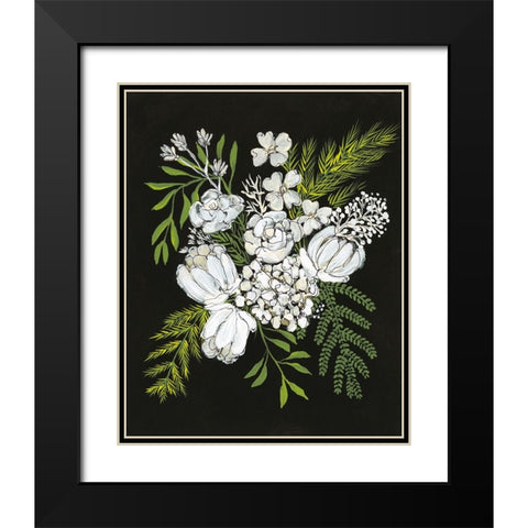 Alabaster Bouquet II Black Modern Wood Framed Art Print with Double Matting by Moore, Regina