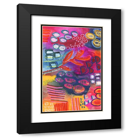 Vivaciously Changing I Black Modern Wood Framed Art Print with Double Matting by Moore, Regina