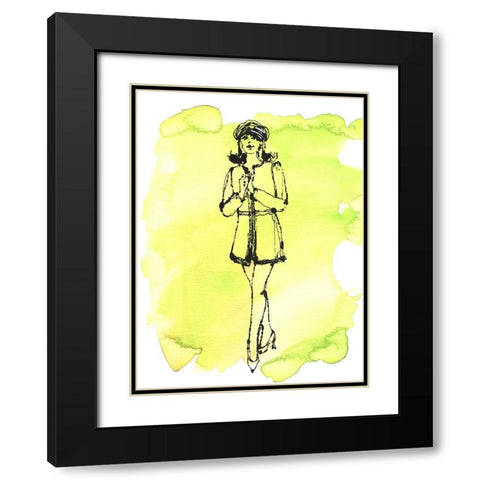 60s Fab I Black Modern Wood Framed Art Print with Double Matting by Moore, Regina