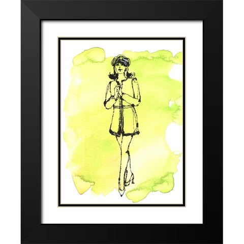 60s Fab I Black Modern Wood Framed Art Print with Double Matting by Moore, Regina