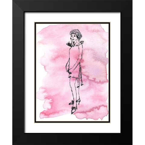 60s Fab II Black Modern Wood Framed Art Print with Double Matting by Moore, Regina