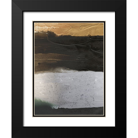 Embellished Coastal Plain I Black Modern Wood Framed Art Print with Double Matting by Lam, Vanna