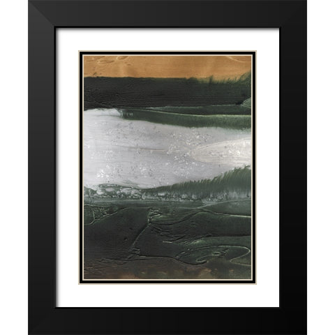 Embellished Coastal Plain II Black Modern Wood Framed Art Print with Double Matting by Lam, Vanna