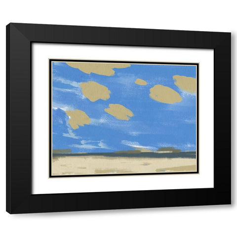Textured Beachscape I Black Modern Wood Framed Art Print with Double Matting by Green, Jacob