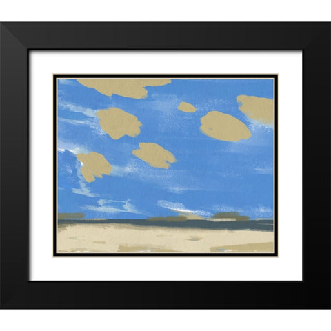 Textured Beachscape I Black Modern Wood Framed Art Print with Double Matting by Green, Jacob