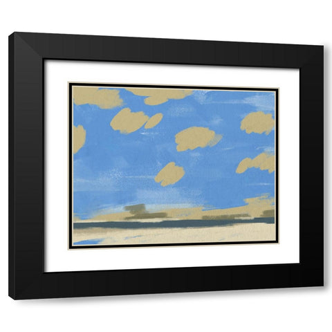 Textured Beachscape II Black Modern Wood Framed Art Print with Double Matting by Green, Jacob