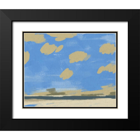 Textured Beachscape II Black Modern Wood Framed Art Print with Double Matting by Green, Jacob
