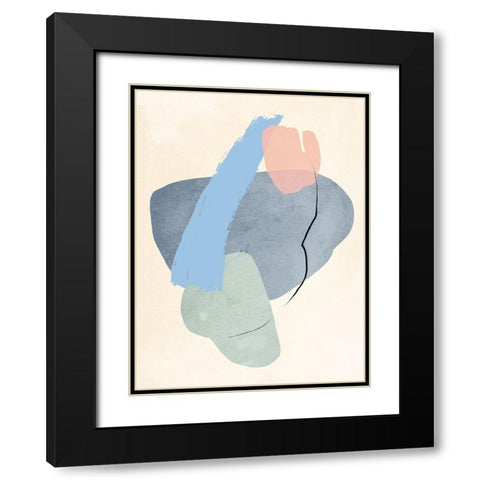 Pastel Assemblage I Black Modern Wood Framed Art Print with Double Matting by Green, Jacob