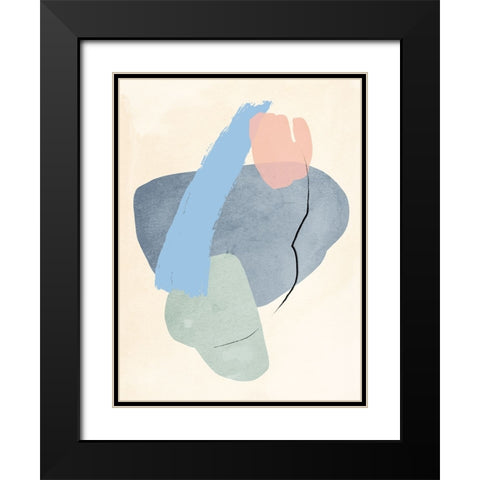 Pastel Assemblage I Black Modern Wood Framed Art Print with Double Matting by Green, Jacob
