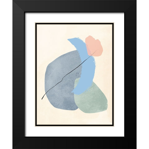 Pastel Assemblage II Black Modern Wood Framed Art Print with Double Matting by Green, Jacob