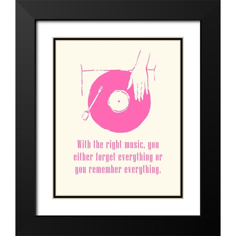 Sweet Melody I Black Modern Wood Framed Art Print with Double Matting by Wang, Melissa