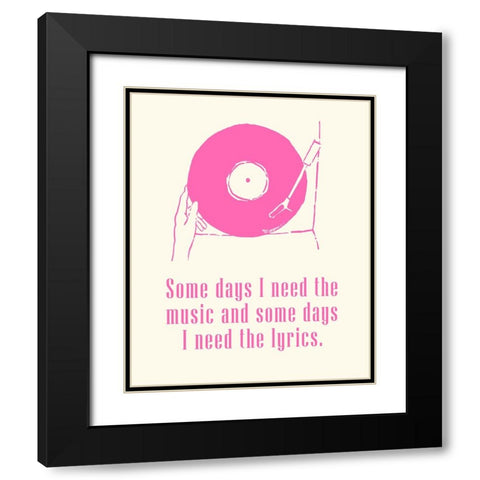 Sweet Melody II Black Modern Wood Framed Art Print with Double Matting by Wang, Melissa