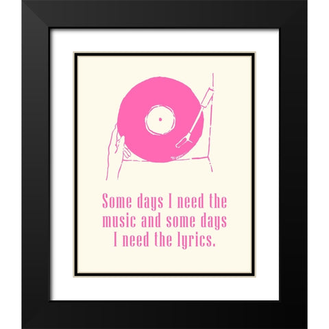 Sweet Melody II Black Modern Wood Framed Art Print with Double Matting by Wang, Melissa