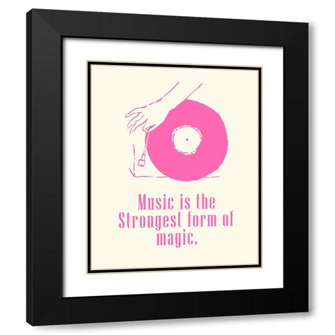Sweet Melody IV Black Modern Wood Framed Art Print with Double Matting by Wang, Melissa