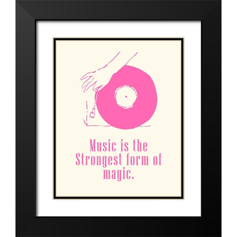 Sweet Melody IV Black Modern Wood Framed Art Print with Double Matting by Wang, Melissa