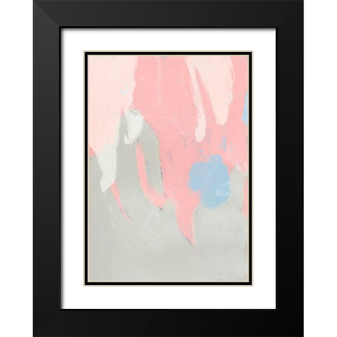 Blushing Abstract I Black Modern Wood Framed Art Print with Double Matting by Green, Jacob
