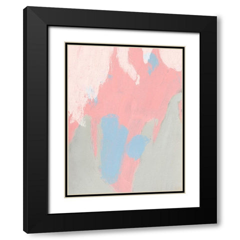 Blushing Abstract III Black Modern Wood Framed Art Print with Double Matting by Green, Jacob