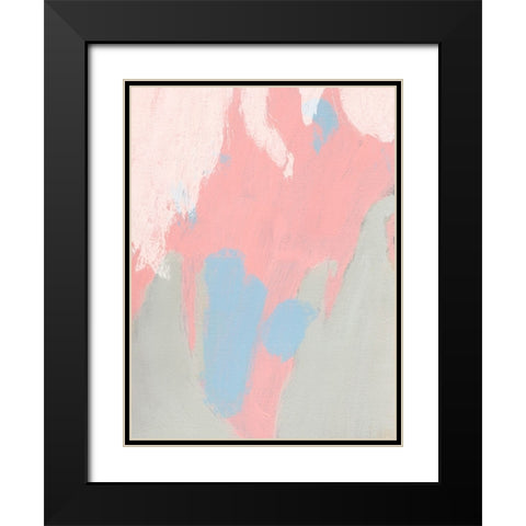 Blushing Abstract III Black Modern Wood Framed Art Print with Double Matting by Green, Jacob