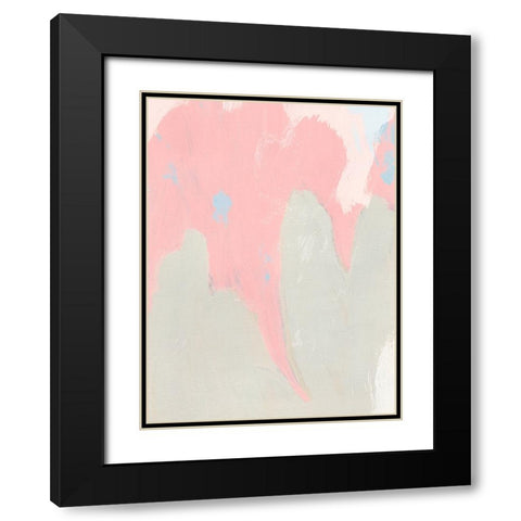Blushing Abstract IV Black Modern Wood Framed Art Print with Double Matting by Green, Jacob