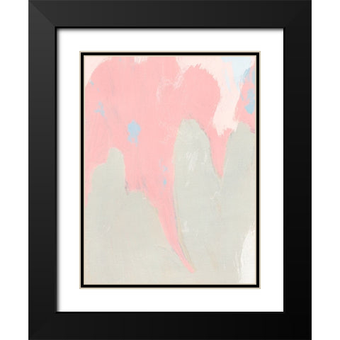 Blushing Abstract IV Black Modern Wood Framed Art Print with Double Matting by Green, Jacob