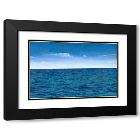 Open Water I Black Modern Wood Framed Art Print with Double Matting by Willett, Michael