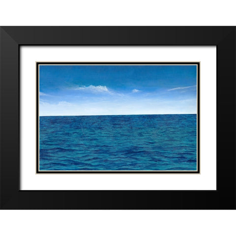 Open Water I Black Modern Wood Framed Art Print with Double Matting by Willett, Michael