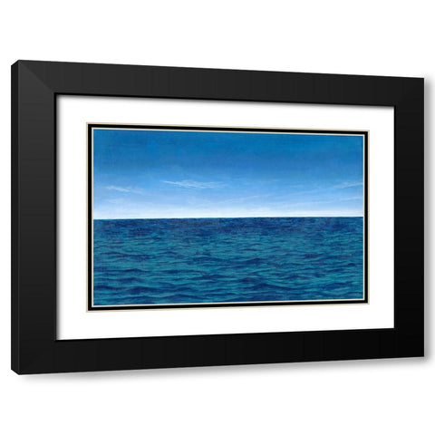 Open Water II Black Modern Wood Framed Art Print with Double Matting by Willett, Michael