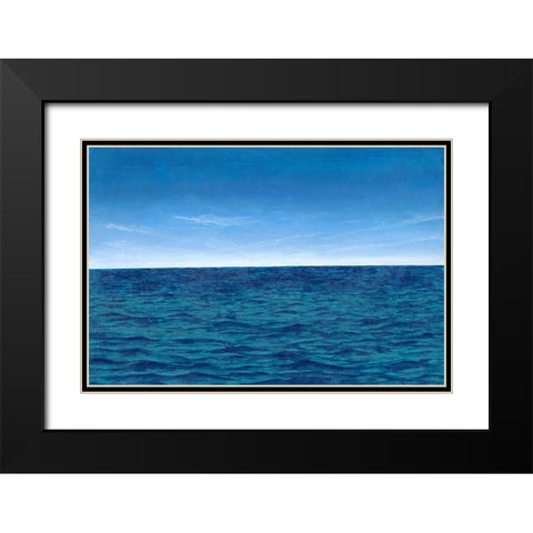 Open Water II Black Modern Wood Framed Art Print with Double Matting by Willett, Michael