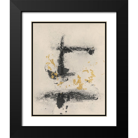 Charcoal Remnants II Black Modern Wood Framed Art Print with Double Matting by Willett, Michael